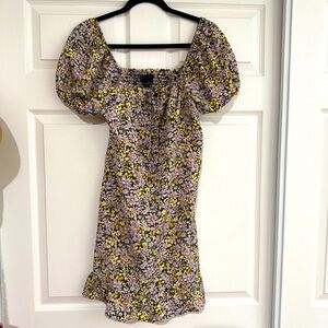 Sanctuary Floral Puff Sleeve Mini Dress Small Used